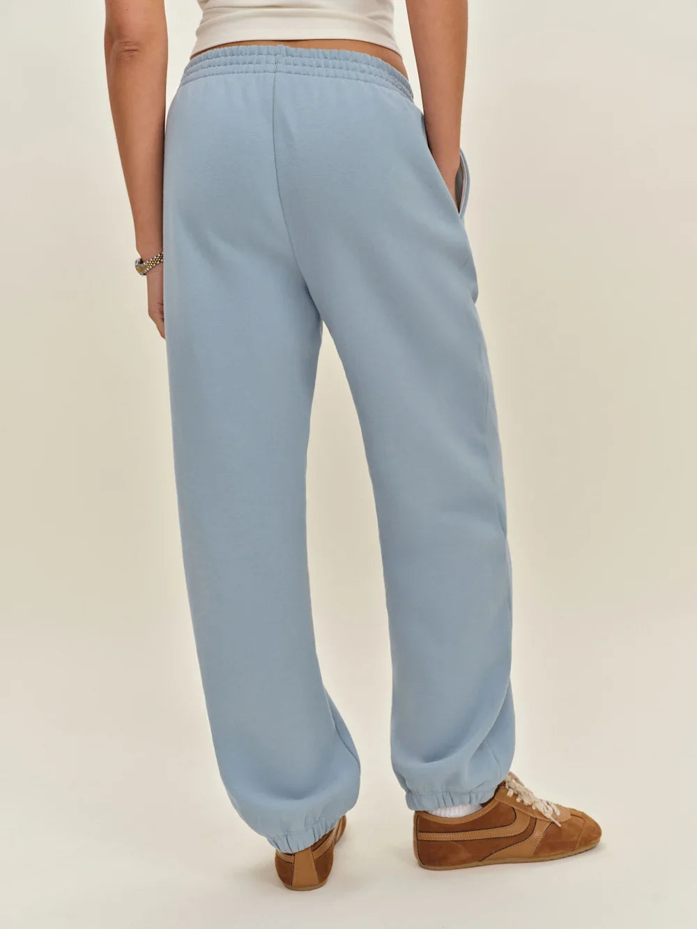 Oversized Elastic Waist Cuffed Jogger Sweatpants