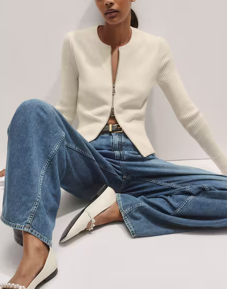Women’s Crewneck Fitted Ribbed Long Sleeve Knit Top