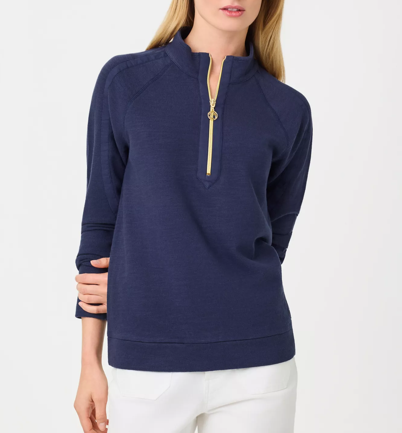 Women’s Relaxed Fit Half Zip Long Sleeve Pullover Top