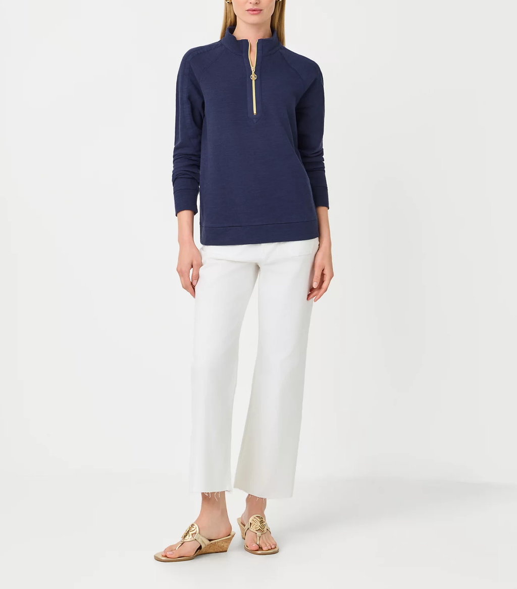 Women’s Relaxed Fit Half Zip Long Sleeve Pullover Top