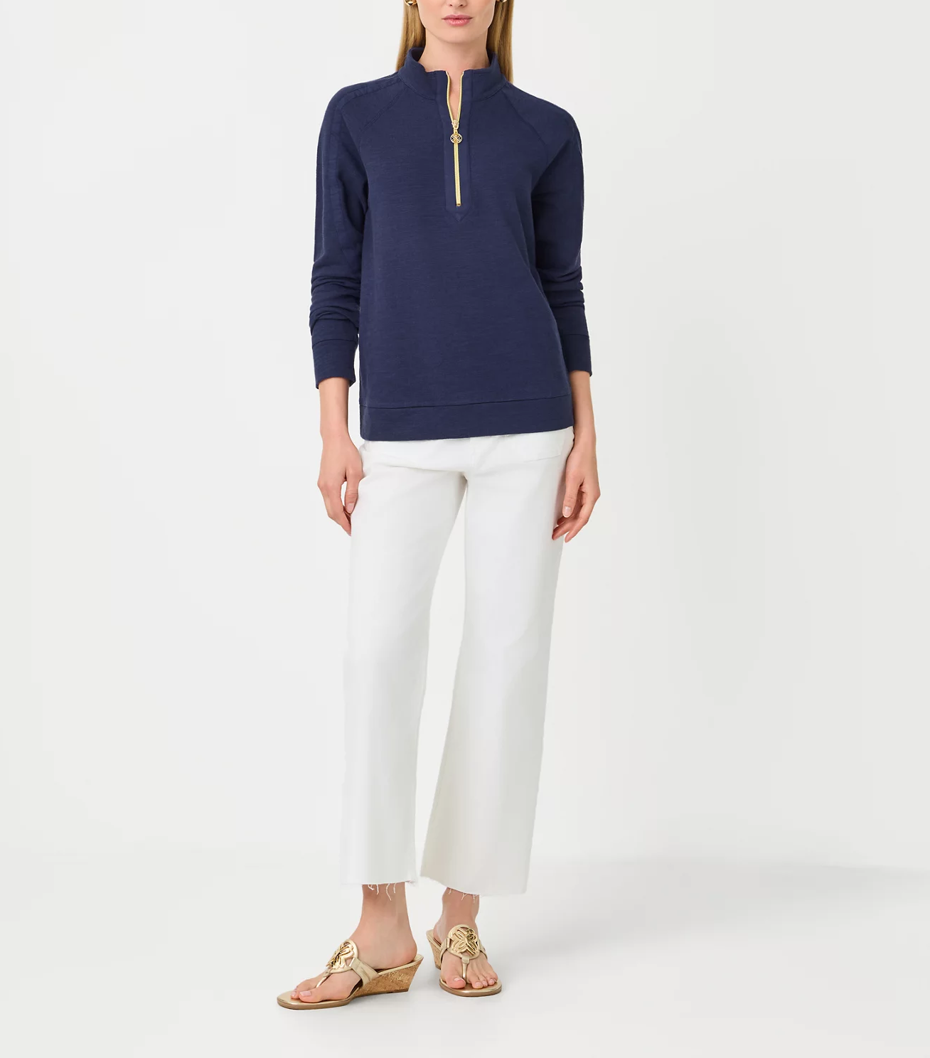 Women’s Relaxed Fit Half Zip Long Sleeve Pullover Top