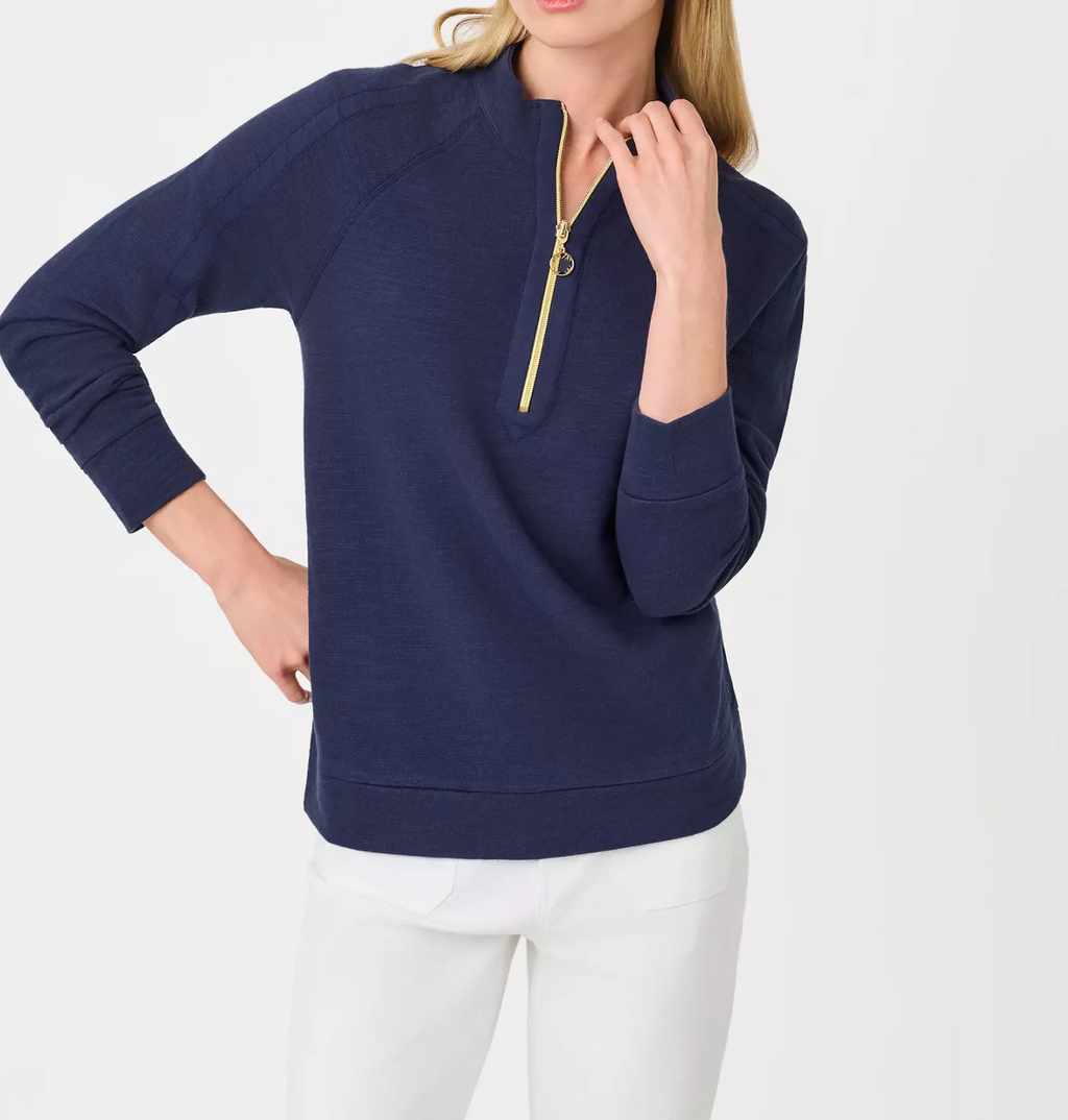 Women’s Relaxed Fit Half Zip Long Sleeve Pullover Top
