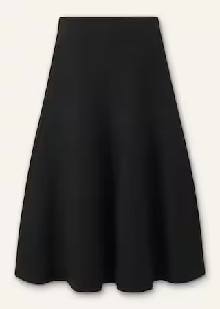High Waist Solid Flared A-Line Maxi Skirt