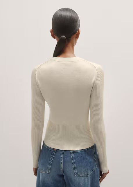 Women’s Crewneck Fitted Ribbed Long Sleeve Knit Top