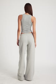Drawstring Elastic Waist Relaxed Wide Leg Sweatpants